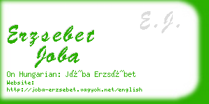 erzsebet joba business card